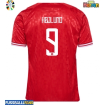 Dänemark Rasmus Hojlund #9 Heimtrikot EM 2024 Kurzarm
